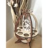 Wood Laser Cut Easter Egg Stand - Basket Decoration Rabbit