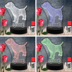 Dog Animal RGB Led Acrylic Light Lamp Color Laser Cut