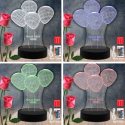 Balloon Flower RGB Led Acrylic Light Lamp Color Laser Cut