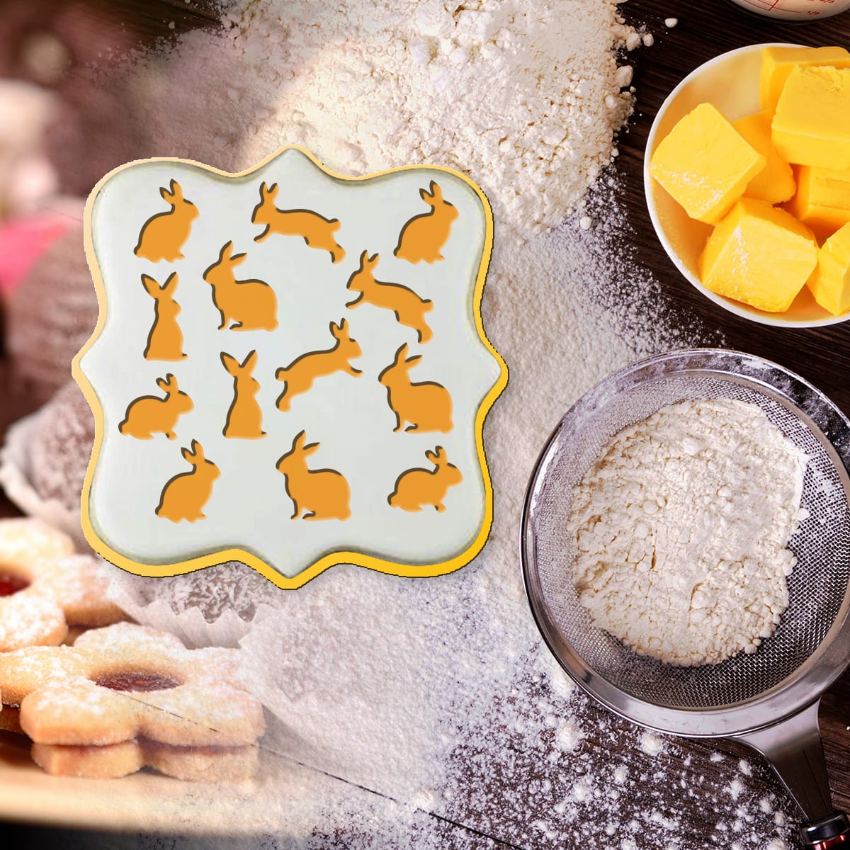 Tampon 3D à motif pour biscuits – Embosseur pour décoration pâtissière