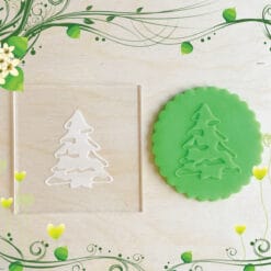 Acrylic Outbosser Embosser cookies stamps for sugar paste cupcakes Gift Tree Christmas