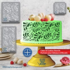 Cake Stencil Pastry Decoration Kitchen Food PETG
