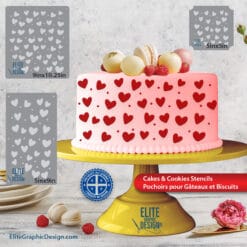 Cake Stencil Pastry Decoration Kitchen Food PETG Made In Quebec