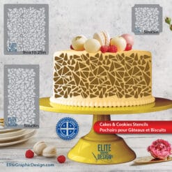 Cake Stencil Pastry Decoration Kitchen Food PETG Made In Quebec