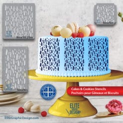 Cake Stencil Pastry Decoration Kitchen Food PETG Made In Quebec