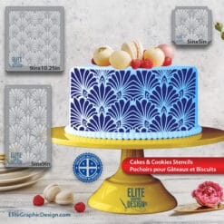 Cake Stencil Pastry Decoration Kitchen Food PETG Made In Quebec