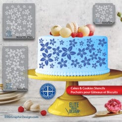 Cake Stencil Pastry Decoration Kitchen Food PETG Made In Quebec