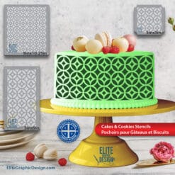 Cake Stencil Pastry Decoration Kitchen Food PETG Made In Quebec