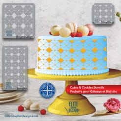 Cake Stencil Pastry Decoration Kitchen Food PETG Made In Quebec