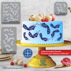 Cake Stencil Pastry Decoration Kitchen Food PETG Made In Quebec