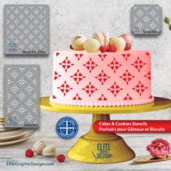 Cake Stencil Pastry Decoration Kitchen Food PETG Made In Quebec