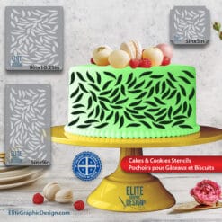 Cake Stencil Pastry Decoration Kitchen Food PETG Made In Quebec