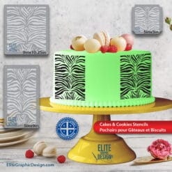 Cake Stencil Pastry Decoration Kitchen Food PETG Made In Quebec
