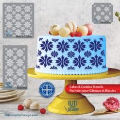Cake Stencil Pastry Decoration Kitchen Food PETG Made In Quebec