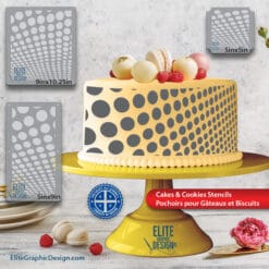 Cake Stencil Pastry Decoration Kitchen Food PETG Made In Quebec