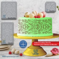 Cake Stencil Pastry Decoration Kitchen Food PETG Made In Quebec