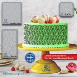 Cake Stencil Pastry Decoration Kitchen Food PETG Made In Quebec