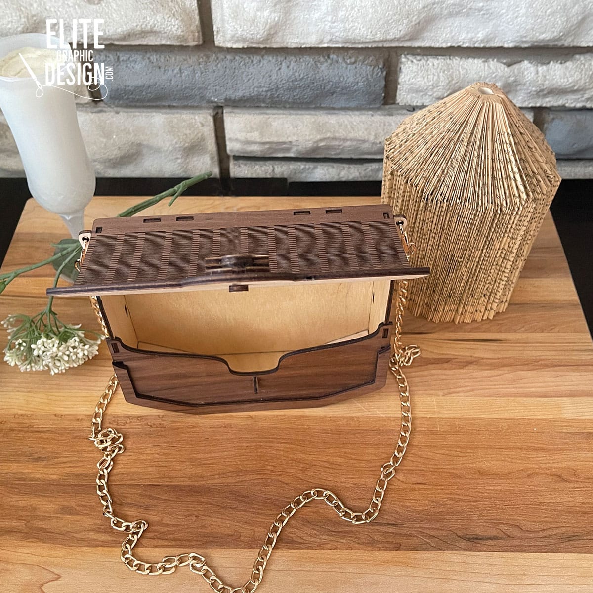 Sacs à main en bois découpés au laser, personnalisées