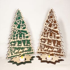 Arbre de Noël crèche en bois