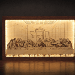 last supper wall art 3D LED wooden decor